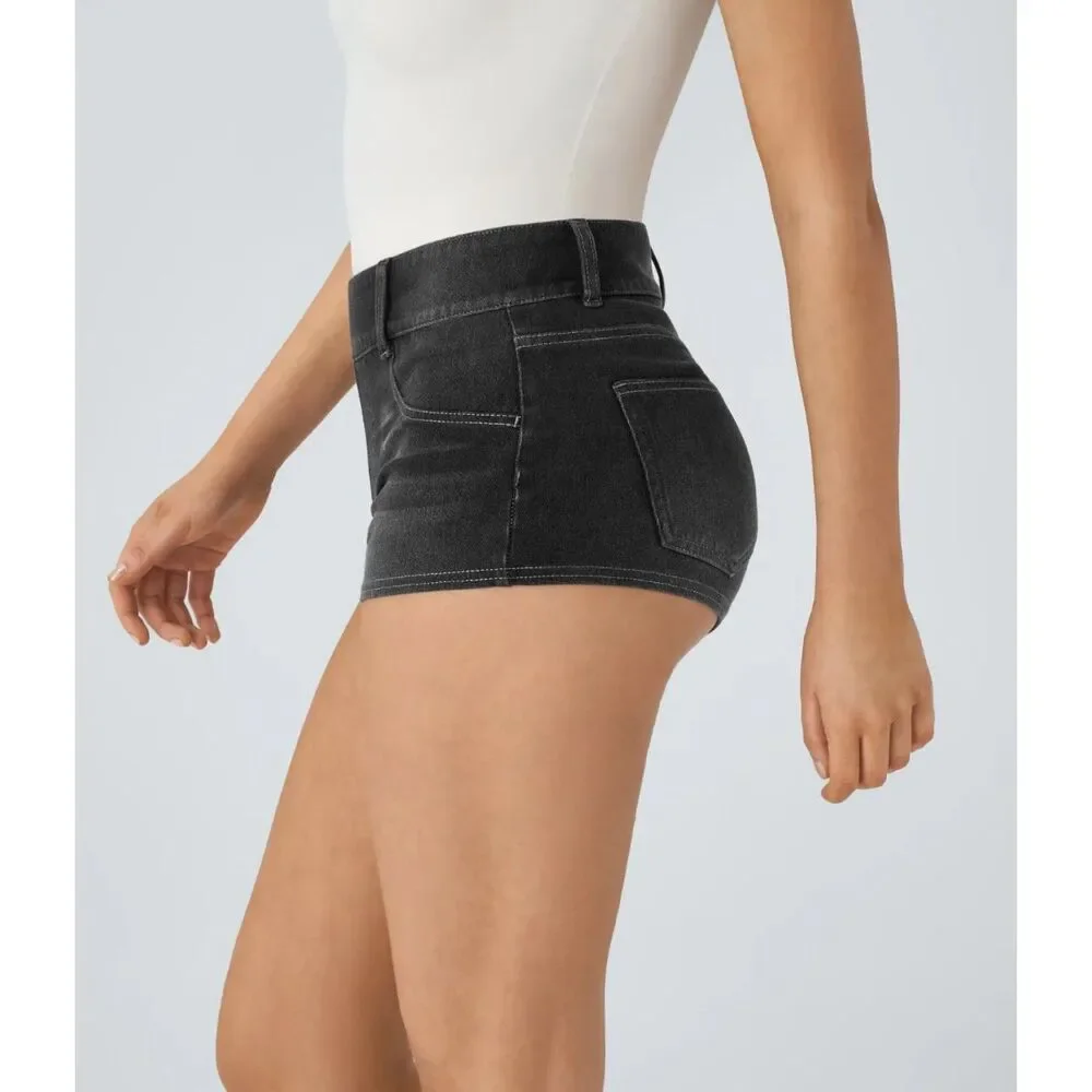 Halara Flex™ Mid Rise Pocket Denim Casual Shorts, NWT! Size L